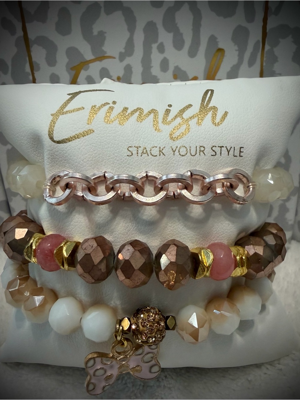 New ERIMISH Bracelets 3 pc - Rose Gold - Custom Regular, Kids Or Extended Size